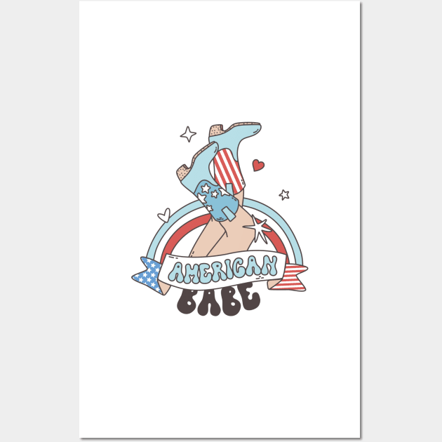 American Babe Wall Art by Milibella